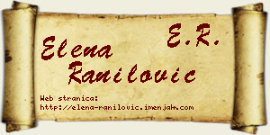 Elena Ranilović vizit kartica